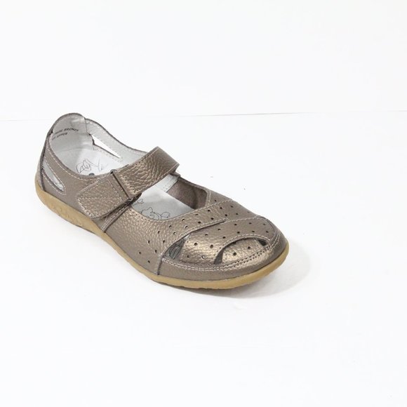 Spring Step Streetwise Shoe New Women Mary Jane Flat Metallic Leather Eu 38 - Picture 4 of 10